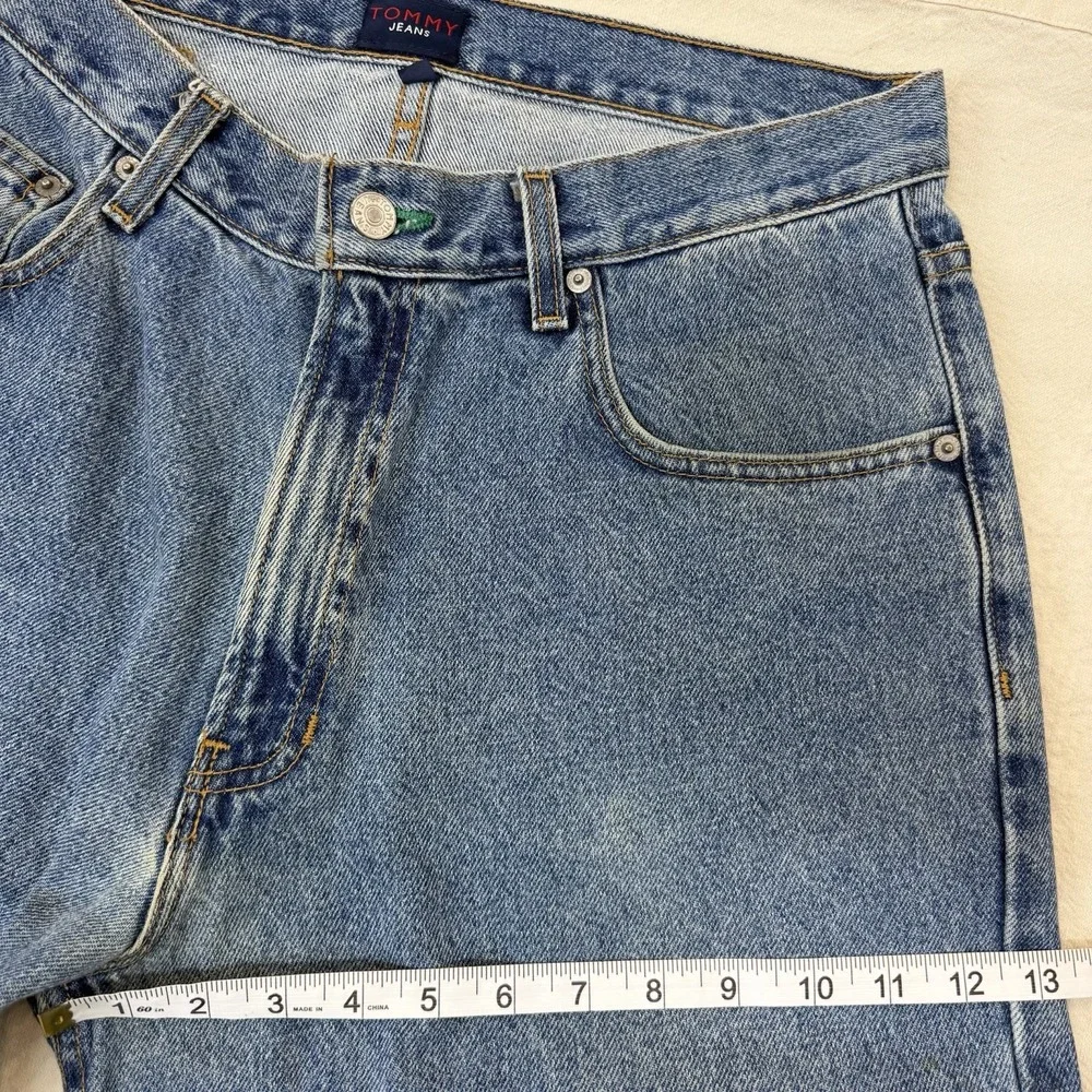 Tommy Hilfiger Tommy Jeans Freedom Mens 34x34 Made USA Light Wash Y2K